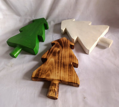 Wholesale Availability! ONSALE.A set of 6 Painted Tree Dough Bowls. Christmas tree wax Pour Candle Bowls Farmhouse Decor Bowls.10 " Long