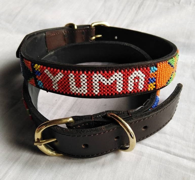 Wholesale.Handmade Dog Collar, Beaded Leather Pet Collar, Personalised Leather Dog Collar,Personalised Dog Collar Leashes, Custom Dog Collar