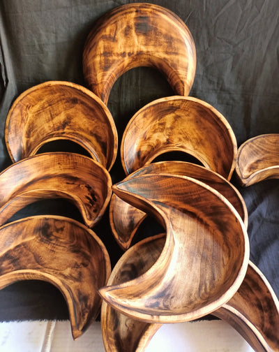 New Bowls Alert!The Moon Bowl.Bulk Supply Beautiful Crescent Moon shaped Dough Bowls Set of 5.Decor Centerpiece Bowls.Diy Candle Fill Bowls