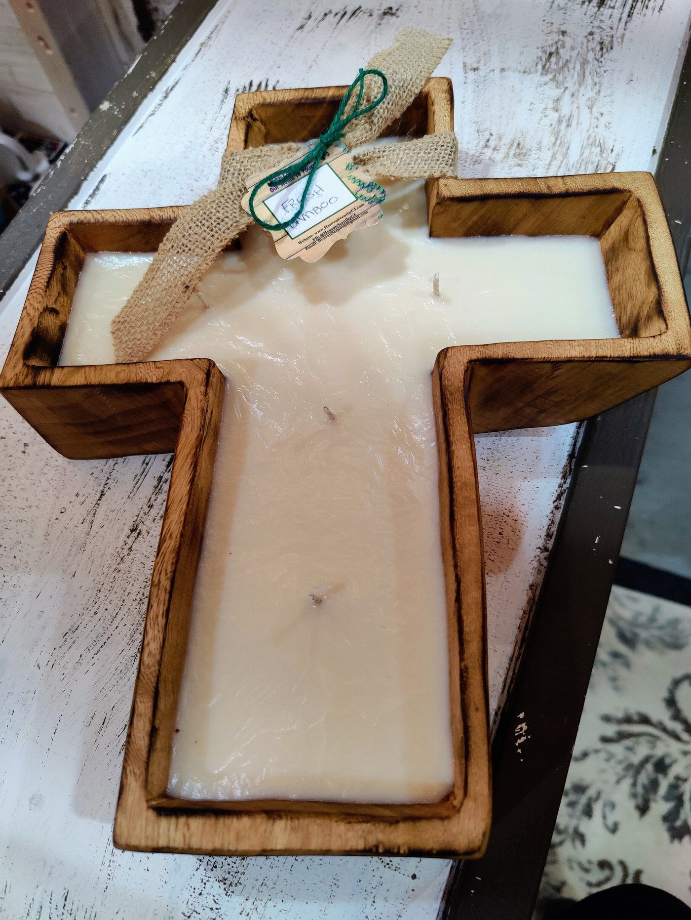 Wholesale Supply! Christian Cross Shaped wooden Dough Bowls lots of 4. Easter Gift Candle Ready  Bowls. Farmhouse Rustic Religious Decor