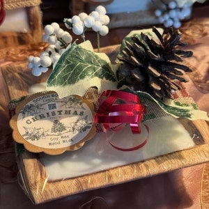 Mini Handcrafted Wooden square Dough Bowl for Candle Making,Rustic Wood Candle Bowl, Artisan Candle Pour Bowl Qty 11,Christmas Gift vessels