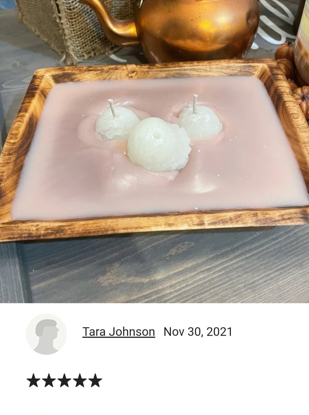 Wholesale Unique Handmade Dough Bowls set of 5.Wooden multiple wick Candle Display Bowls.Farmhouse Decor Centerpiece.DIY Candle Making Kit.