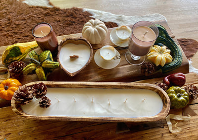 Extra Large 21 inch Wooden Candle Pour Bowl Long Console Candle Bowl Farmhouse Decor Outdoor Heavy baguette dough Bowl Bulk sale qty 2 Gifts