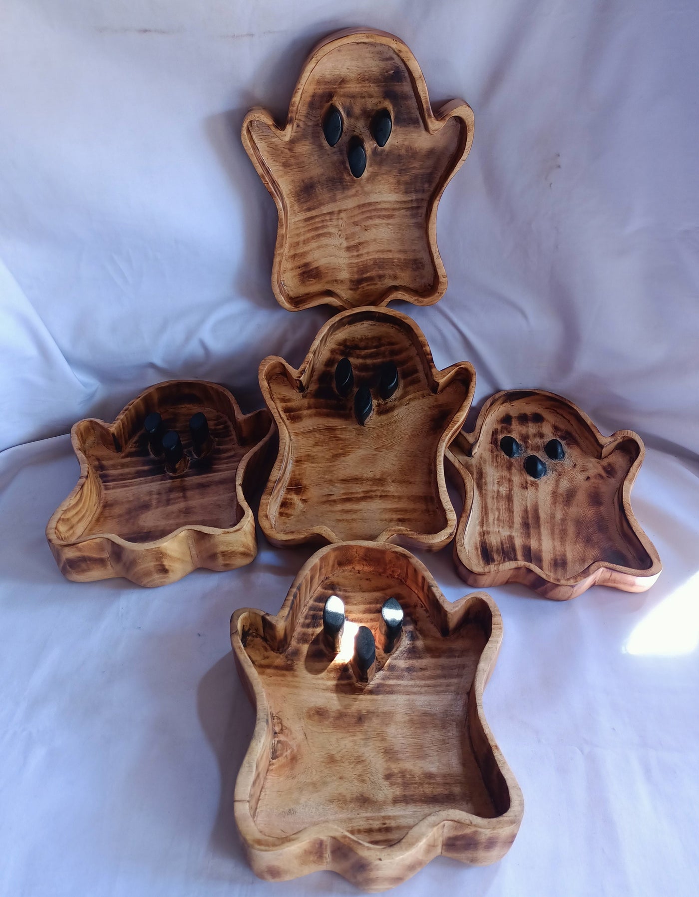ONSALE ! BULK!The Halloween Pack of 4 handmade Candle Dough Bowls.Ghost DIY Dough Bowls Decor and Display.Farmhouse Decor Bowls Bulk Supply