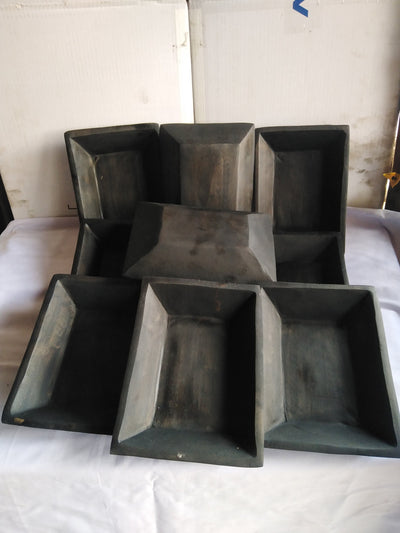 Wholesale supplier! Set of 5 New Medium Dough Bowls 9/7/1.5 Dough Bowls Black Handmade medium Candle Fill - Candle Pour.Coloured Decor Bowls