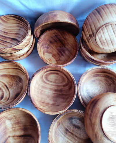 New Wholesale Supply Bowls.Perfect Machine Cut 5" diameter,2" deep Dough Bowls.Eleganit Hand finished Bowls set of 10.DIY Candle Making Kit.