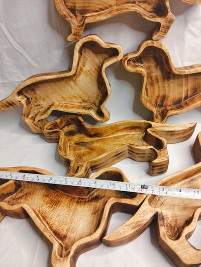 Wholesale Dachshund Dog Wooden Dough Bowls set of 15 Candle Diy 12x5" Handmade Sausage Dog wax pour Farmhouse Decor Gift item Pet FeederBowl
