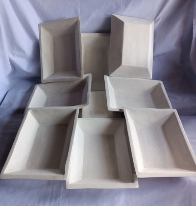 Wholesale.Unique Handcarved White Dough Bowls set of 10. Coloured Wooden multiple wick Candle Display Bowls. Fast Shippingng Bowls worldwide