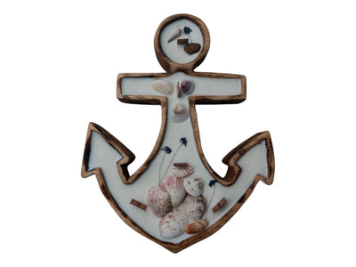 The Anchor Dough Bowls.8x11" wood Anchor Bowl Hand carved set of 4pcs Summer Candles Decoration Gift items  Bowls.wooden  Anchor Candle Bowl