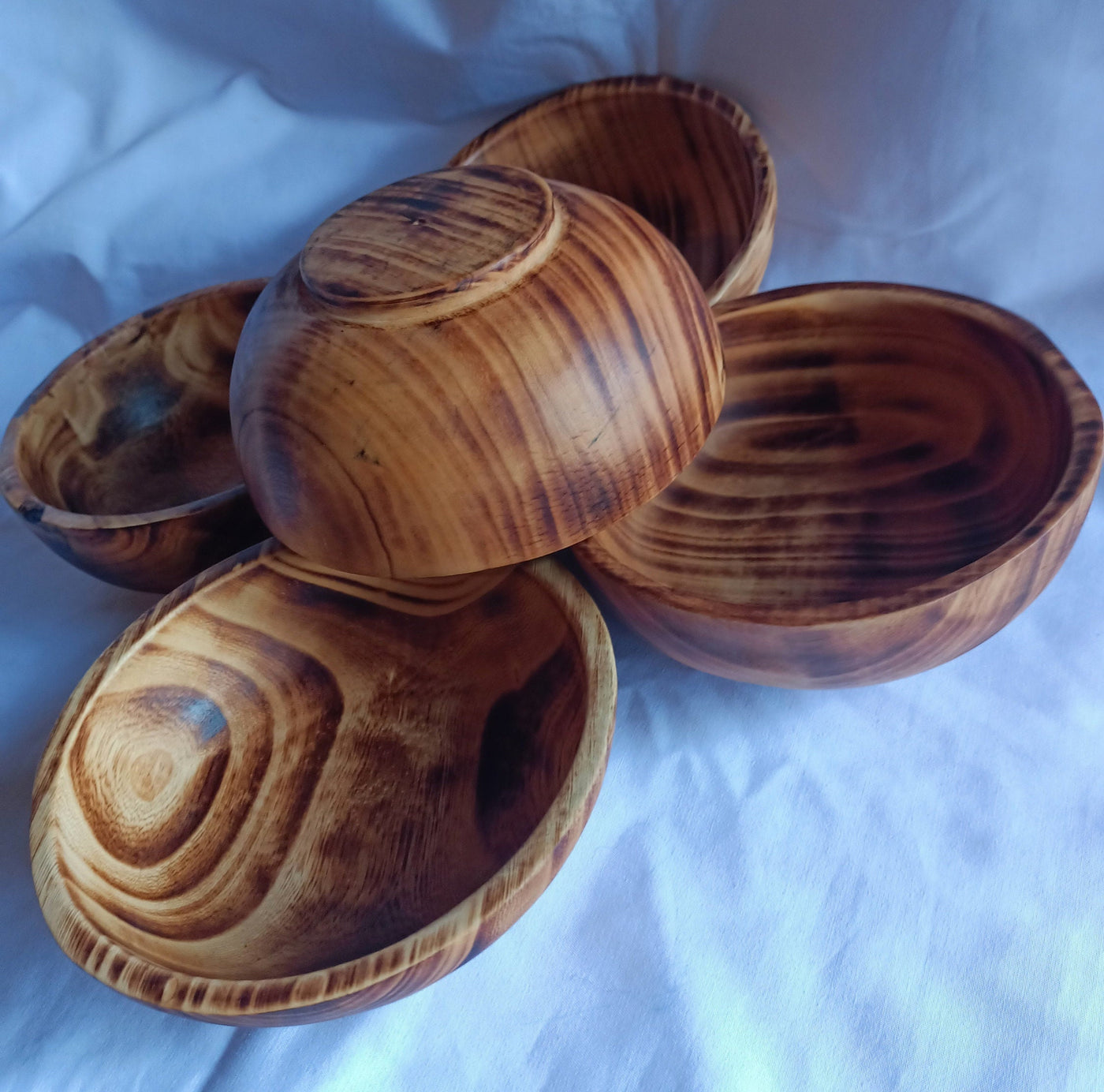 Bulk Supply. Lots of 8 perfect machine Cut, Unique Hand Finished Round wooden Bowls. 6" diameter 2.2"Ht. Farmhouse Craft Decor.DiY Candle