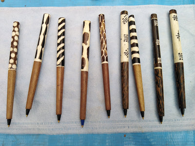 Wholesale Handmade Wooden Wood and Inlaid Cow Bone Ballpoint Pens set of 2. Wooden Pens.Cow Bone Pens. Atleast 2 sets in an order. Gift Pen