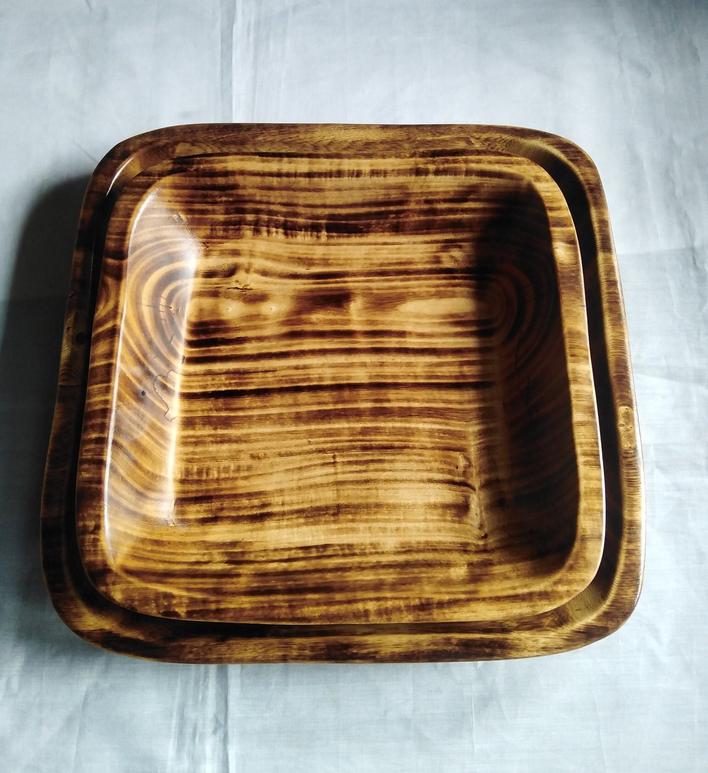 Wholesale Dough Bowls. Handcarved Square Plate Stackable Dough Bowls Lots of 5.wax Dough Bowls Supplier for Candle Making Business