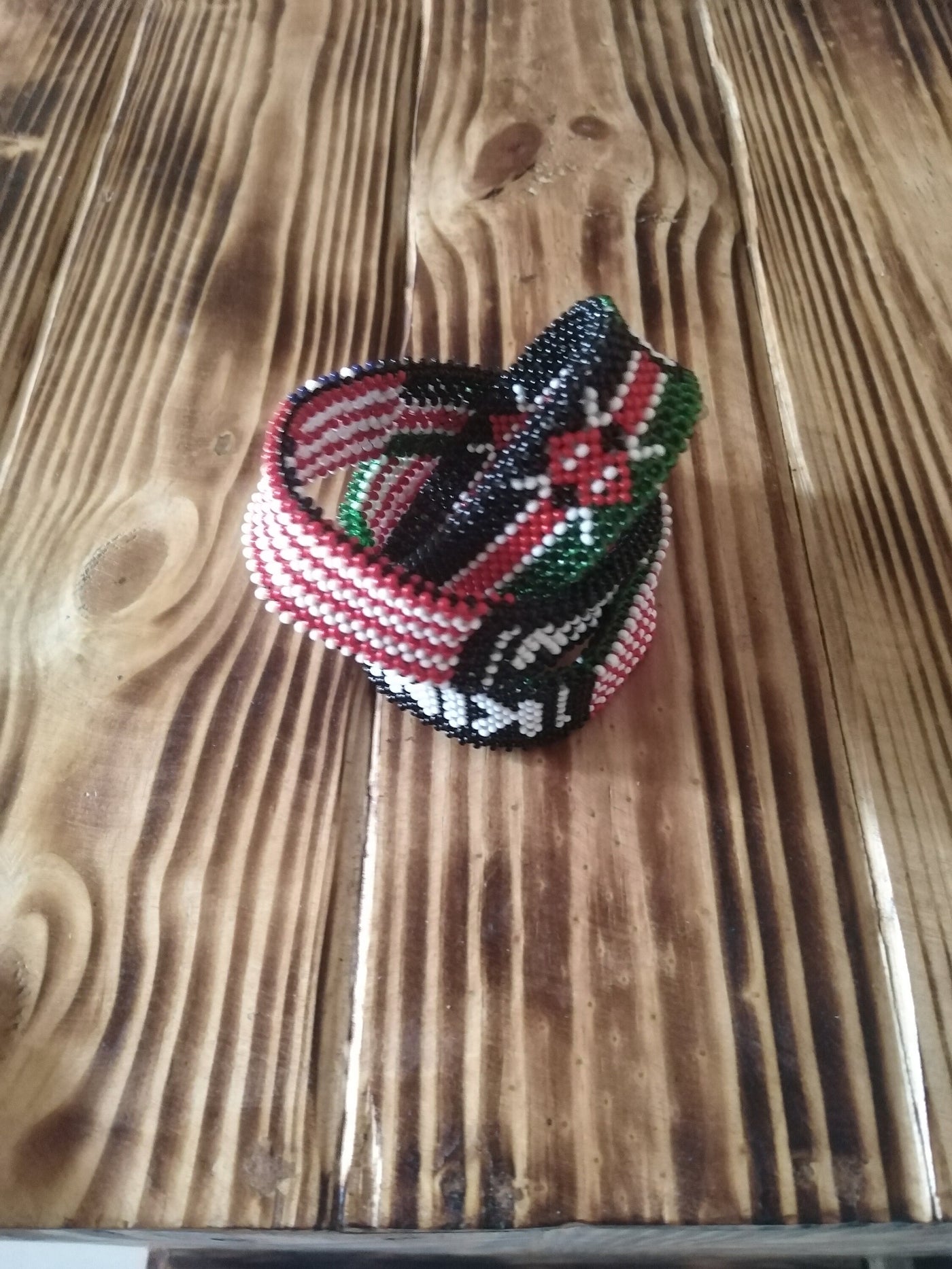Wholesale United States Flag. Personalized Name Beaded Bracelet. Kenya/American Flag Colours. Handmade Patriotic Custom word Bracelet.