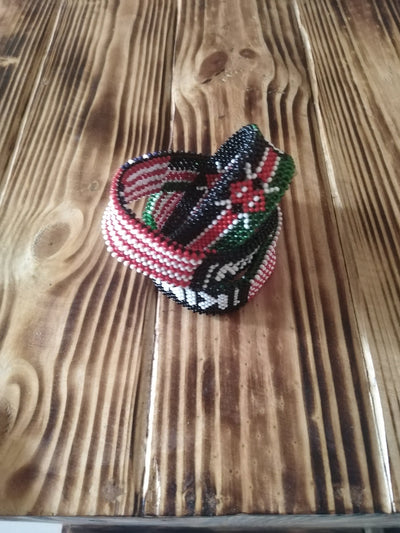 Wholesale United States Flag. Personalized Name Beaded Bracelet. Kenya/American Flag Colours. Handmade Patriotic Custom word Bracelet.