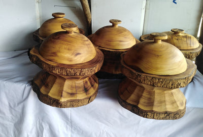Wholesale! Exquisite Farmhouse Tree trunk Table top Food serving Platter Tray and a  Cloche. Handmade Food Display Decor Serving stem plates