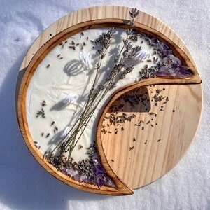 Medium Moon Candle Dough Bowl Crescent Moon Shaped wooden Bowl Candle Fill Bowl Vessel DIY wax Qty 6 Christmas anniversary Gifts for Her