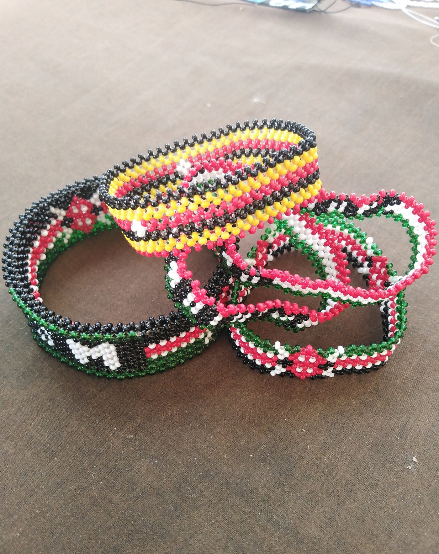 Wholesale Kenyan Flag Handmade Personalized Bracelet.Patriotic Customised Bead Bracelet.Personalised Cute Gift items. Mothers Day cute Gift