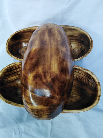 Personalised Large Exquisite Wooden Fruit Display Centerpiece. Multiple use Serving Bowls. Unique General Storage Bowls. Perfect Gift item.