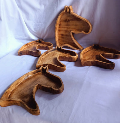 New bowls Alert! ONSALE Bulk Supply  Handmade Horse Shaped wooden Dough Bowls set 5.Stallion Wax Candles Bowls Stable Theme Farmhouse Decor.