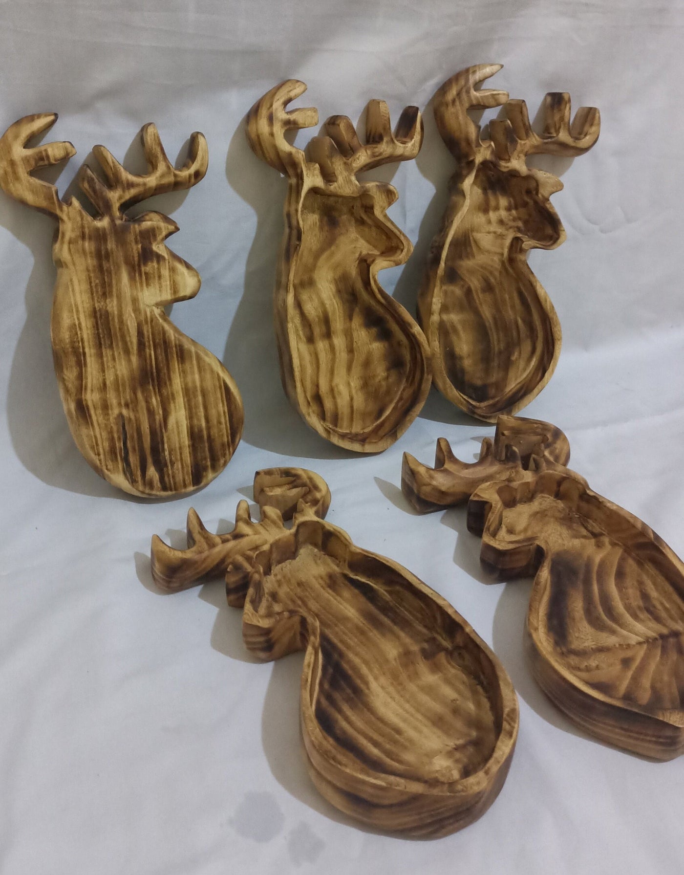The Deer Dough Bowls. Deer Antlers Camdle Bowls set of 5. wildlife Nature and Candle Ready Bowls.Diy Gift Bowls.Bulk Supply Decor Bowls