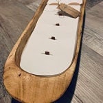 Large Wooden Candle Pour Bowl wax vessel wood Stained Farmhouse Decor Outdoor baguette dough Bowl Bulk sale qtty 4 Gift Bowl for Mum Custom