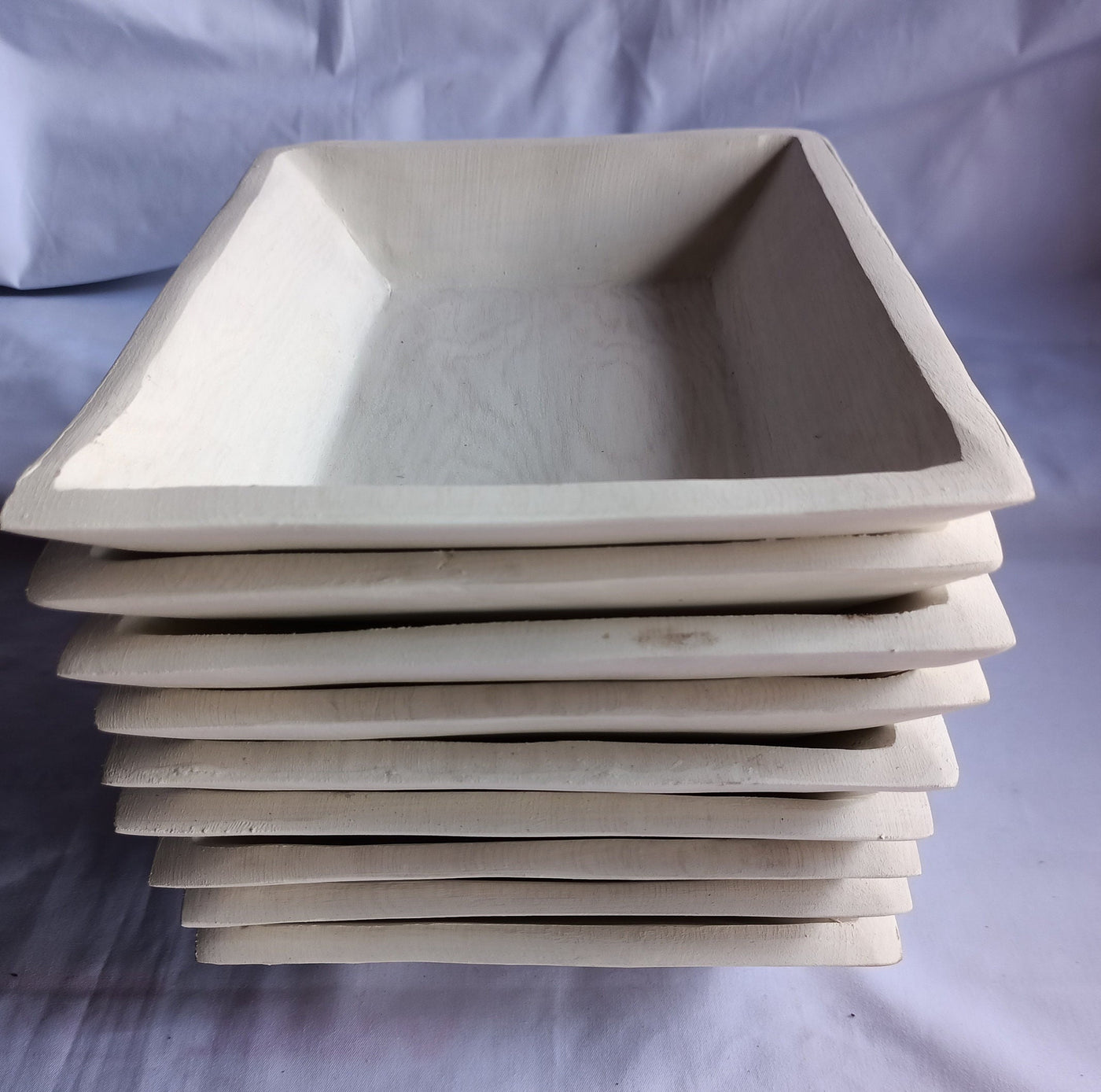 Wholesale.Unique Handcarved White Dough Bowls set of 10. Coloured Wooden multiple wick Candle Display Bowls. Fast Shippingng Bowls worldwide