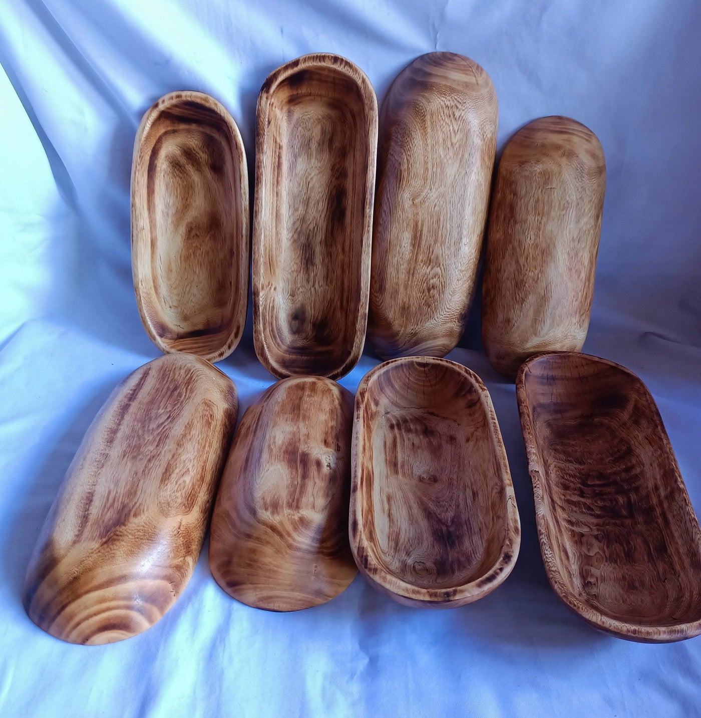 Wholesale Supply.Beautiful Handcarved Dough Bowls For Candle set of 8 medium-4 and small-4 mix 11"and9".Rustic Home Decor.DIY Christmas SALE